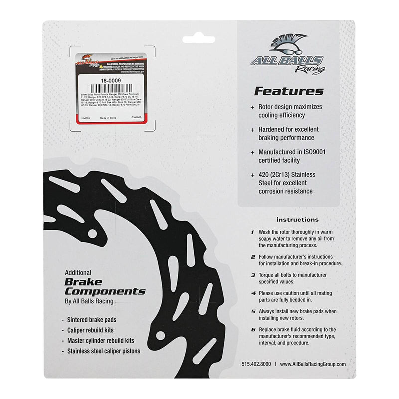 Load image into Gallery viewer, Brake Disc Front 18-0009