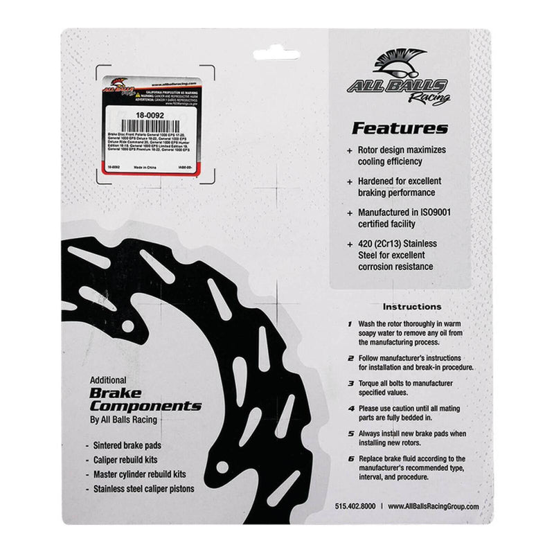 Load image into Gallery viewer, Brake Disc Front / Rear 18-0092