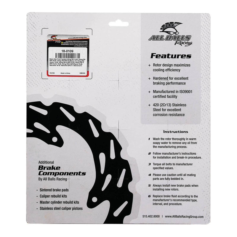 Load image into Gallery viewer, Brake Disc Front / Rear 18-0109