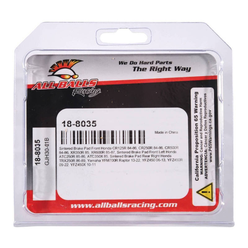 Load image into Gallery viewer, All Balls Racing Sintered Brake Pads (18-8035)