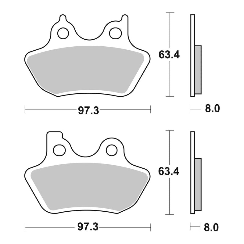 Load image into Gallery viewer, Brembo Prime Sinter Rear Brake Pads 07HD16SP