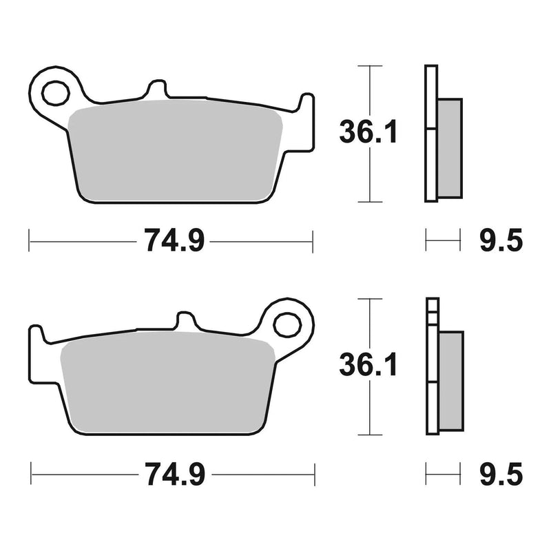 Load image into Gallery viewer, Brembo Upgrade Sinter Rear Brake Pads 07HO26SX