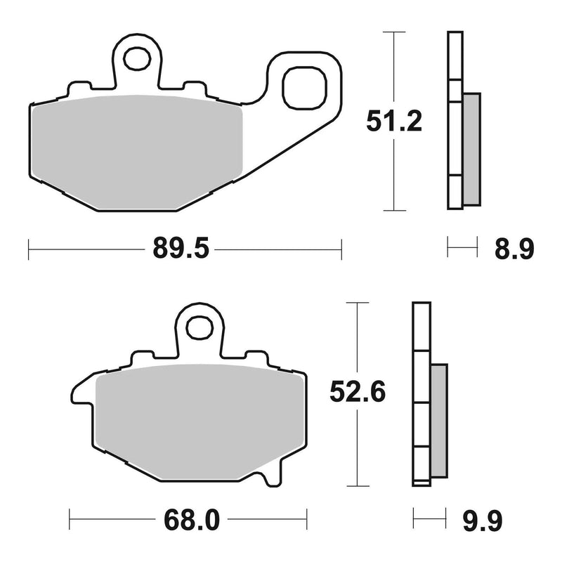 Load image into Gallery viewer, Brembo Prime Sinter Rear Brake Pads 07KA16SP