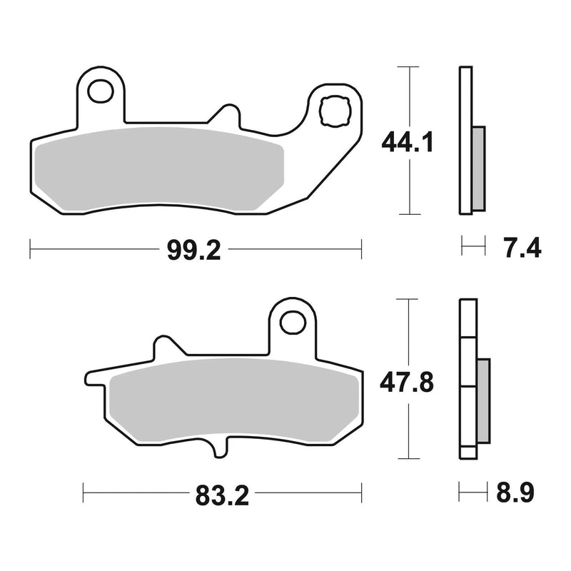 Load image into Gallery viewer, Brembo Prime Sinter Rear Brake Pads 07SU17SP
