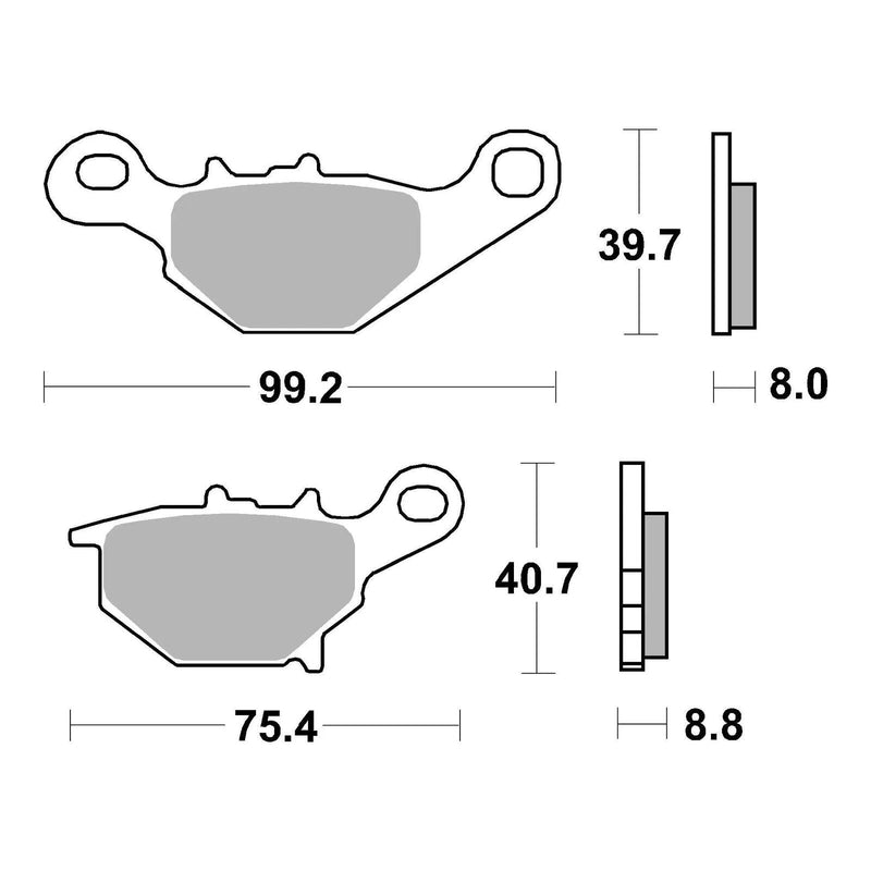 Load image into Gallery viewer, Brembo Prime Sinter Rear Brake Pads 07SU31SD