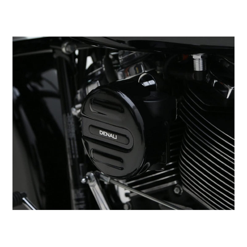 Load image into Gallery viewer, Denali SoundBomb V-Twin Dual-Tone Air Horn with Cover - Black