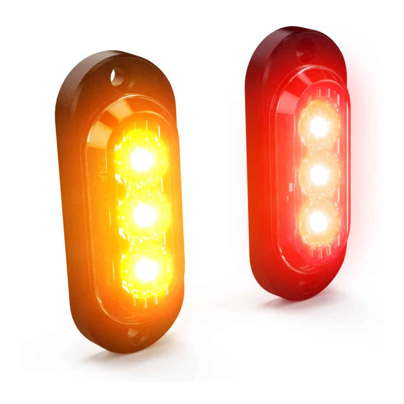 Load image into Gallery viewer, Denali T3 Rear Turn Signal / Brake Light Pods Red/Amber - Pair