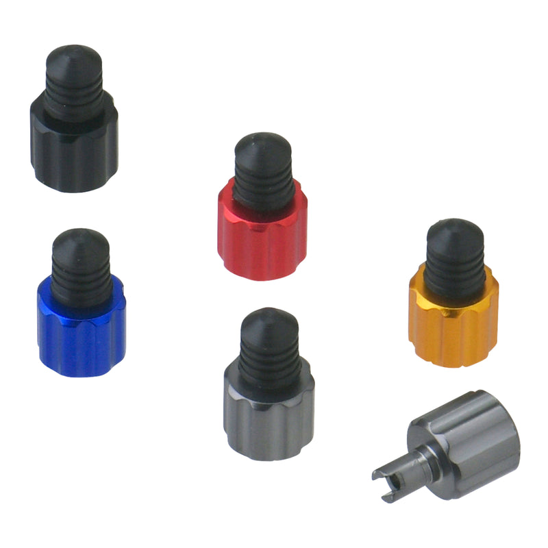 Load image into Gallery viewer, DRC AIRVALVE CAP W/VALVE WRENCH 2PCS TI-COLOUR