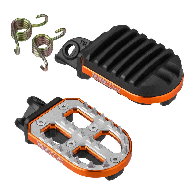 Load image into Gallery viewer, Zeta Adventure Foot Pegs KTM – Orange