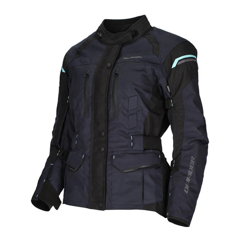 Load image into Gallery viewer, Dririder Compass 4 Ladies' Jacket - Navy / Sky Blue