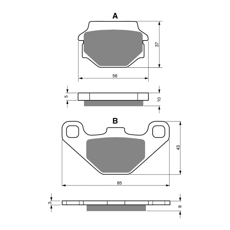 Load image into Gallery viewer, GOLDfren Brake Pads - K5 Off-Road Racing