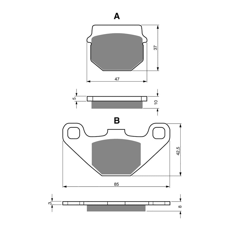Load image into Gallery viewer, GOLDfren Brake Pads - K5 Off-Road Racing