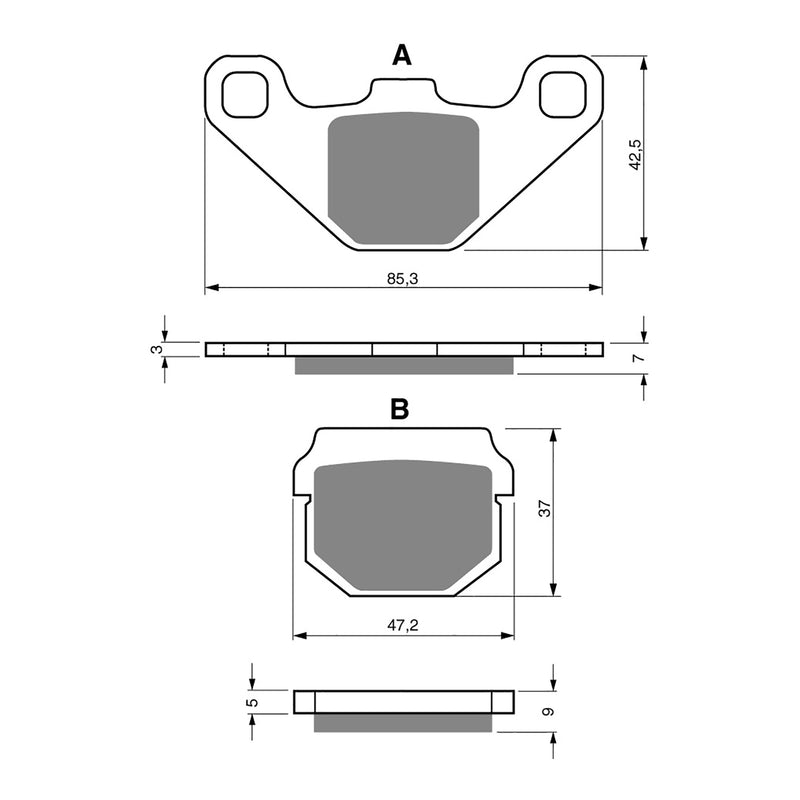 Load image into Gallery viewer, GOLDfren Brake Pads - K5 Off-Road Racing