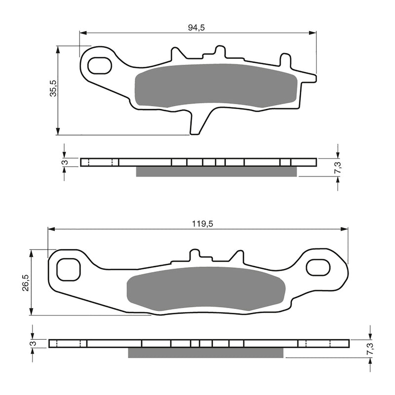 Load image into Gallery viewer, GOLDfren Brake Pads - K5 Off-Road Racing