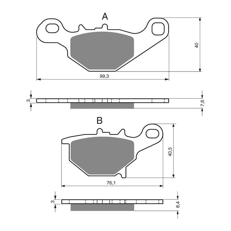 Load image into Gallery viewer, GOLDfren Brake Pads - K5 Off-Road Racing