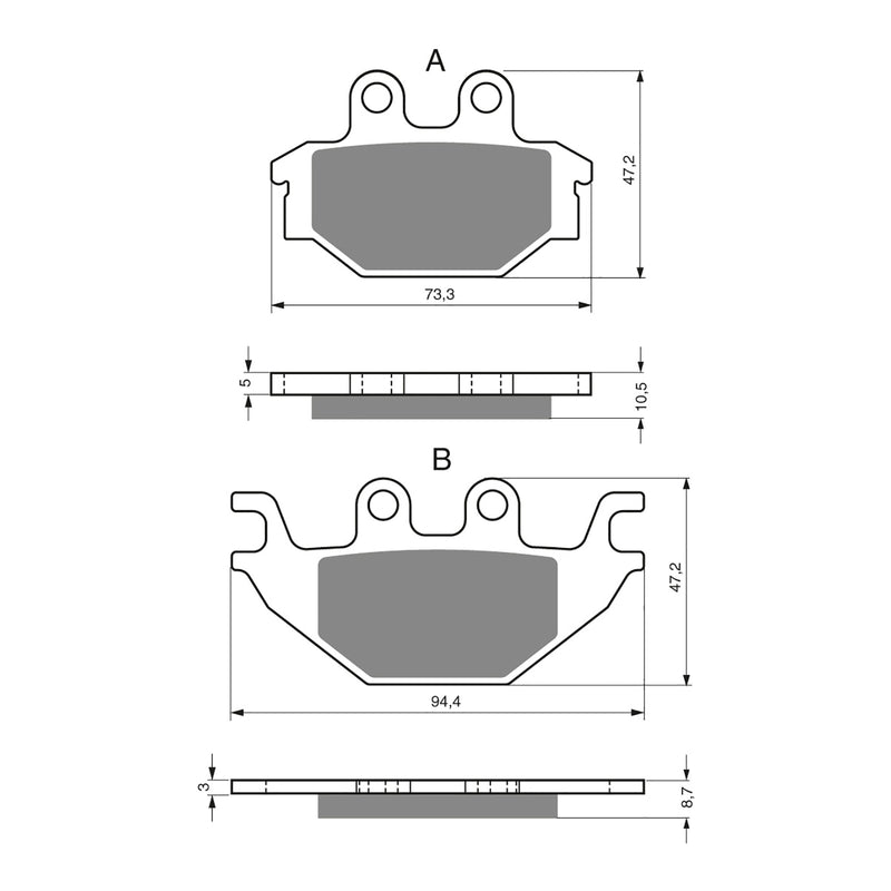 Load image into Gallery viewer, GOLDfren Brake Pads - K5 Off-Road Racing