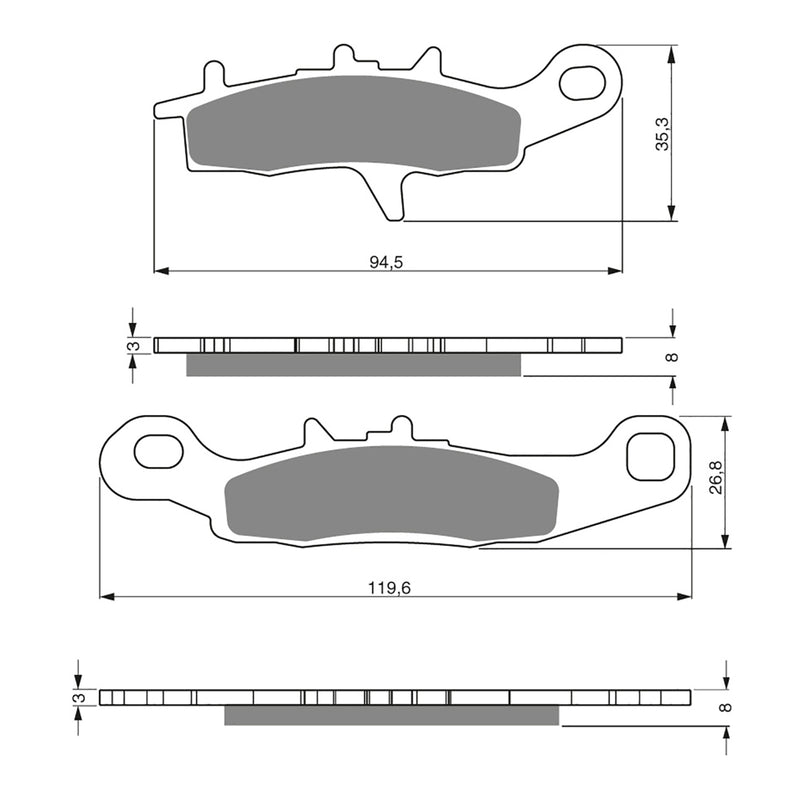 Load image into Gallery viewer, GOLDfren Brake Pads - K5 Off-Road Racing