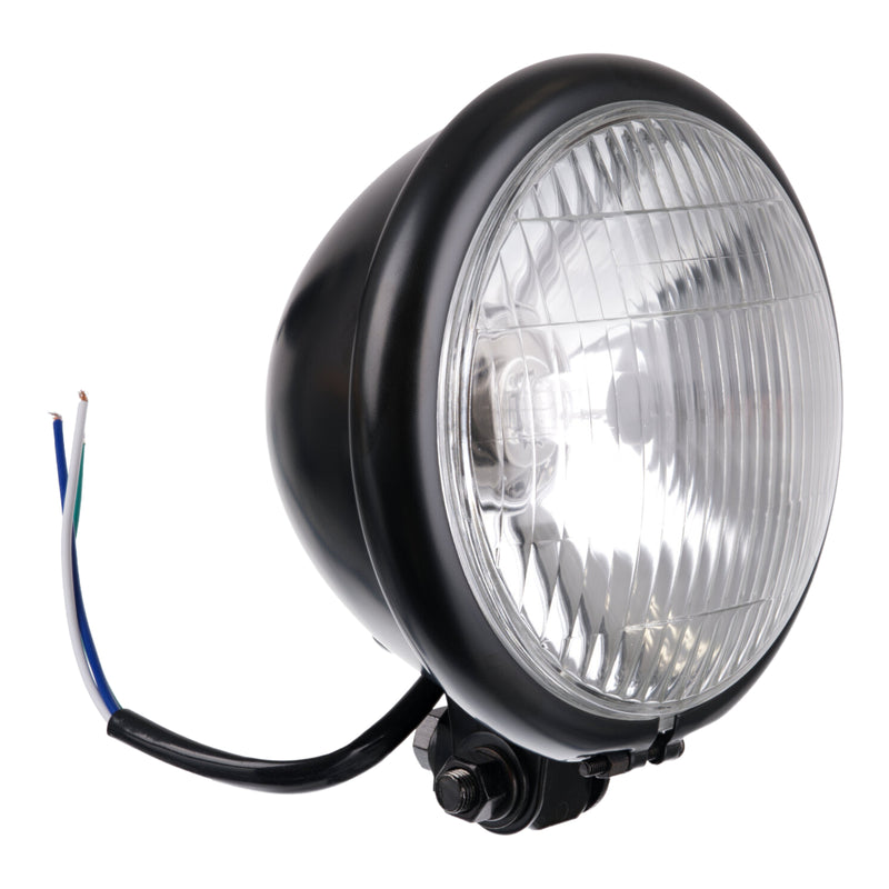 Load image into Gallery viewer, WHITES HEADLIGHT BATES 5 3/4 BTM MNT H4 60/55w BLK
