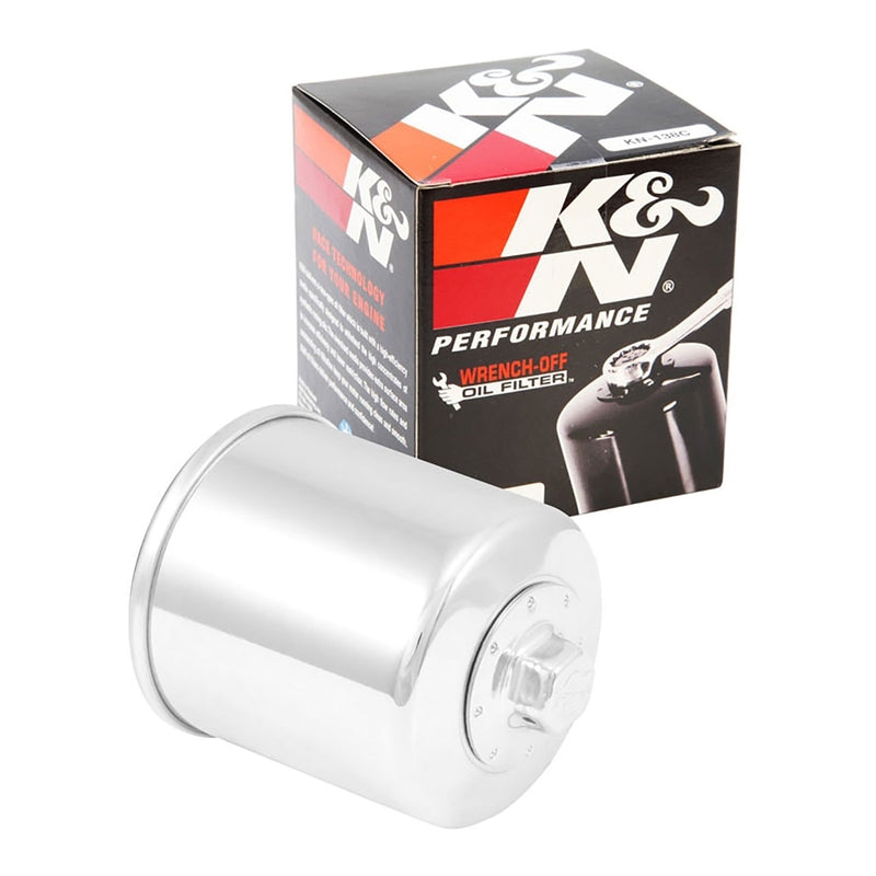 Load image into Gallery viewer, K&N Oil Filter - Chrome (HF138)