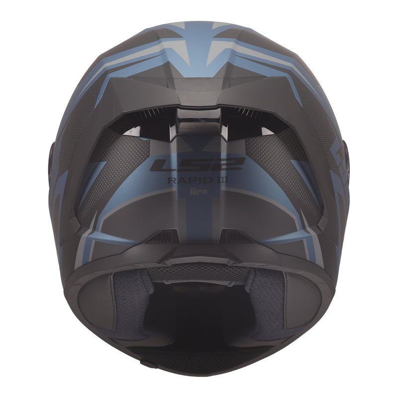 Load image into Gallery viewer, LS2 FF820 Rapid III Xtrem Helmet - Black / Blue Petrol