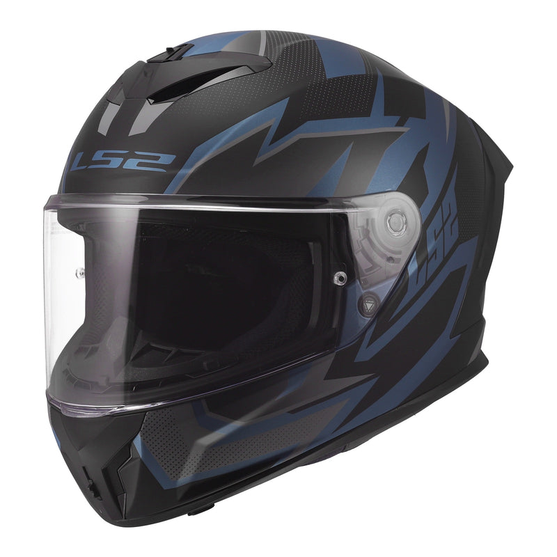 Load image into Gallery viewer, LS2 FF820 Rapid III Xtrem Helmet - Black / Blue Petrol