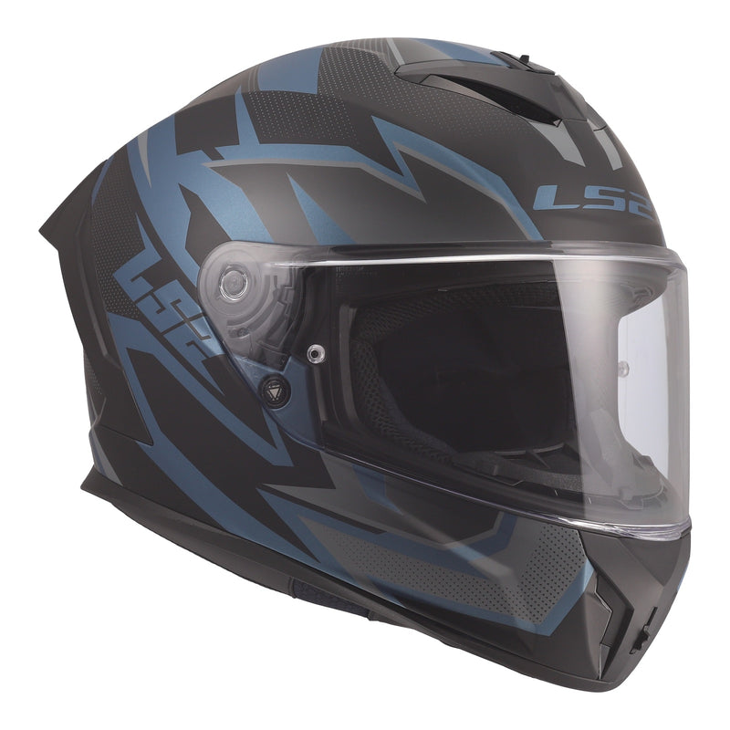 Load image into Gallery viewer, LS2 FF820 Rapid III Xtrem Helmet - Black / Blue Petrol