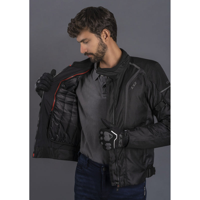 Load image into Gallery viewer, LS2 Sepang Men's Jacket - Black / Dark Grey
