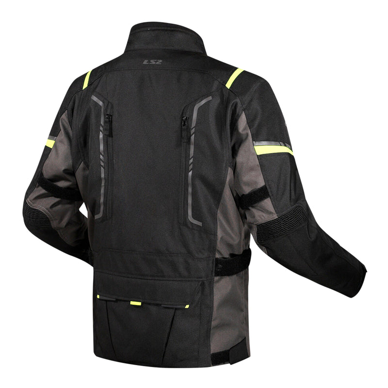 Load image into Gallery viewer, LS2 Narvik Men's Jacket - Grey / Black / Hi-Vis Yellow