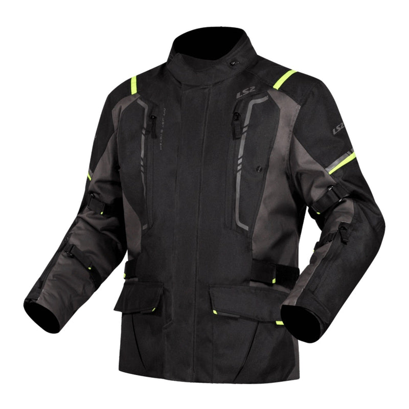Load image into Gallery viewer, LS2 Narvik Men's Jacket - Grey / Black / Hi-Vis Yellow