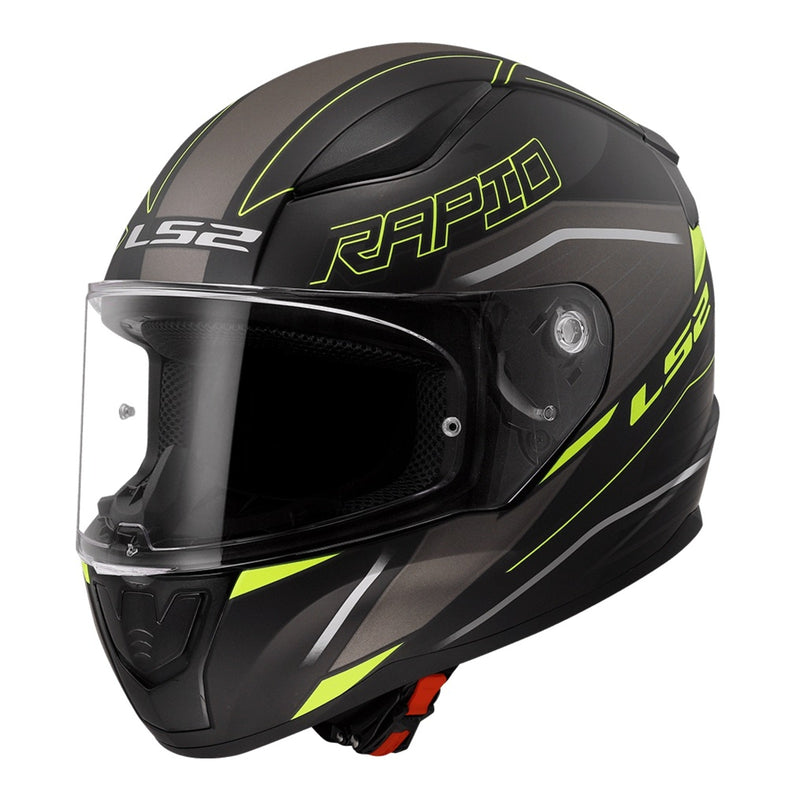 Load image into Gallery viewer, LS2 FF353 Rapid II Helmet Rokku - Matte Black / Hi-Vis Yellow