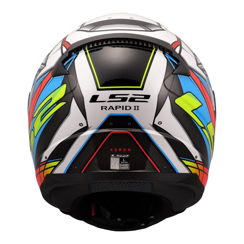 Load image into Gallery viewer, LS2 FF353 Rapid II XDron - White / Hi-Vis Orange / Blue