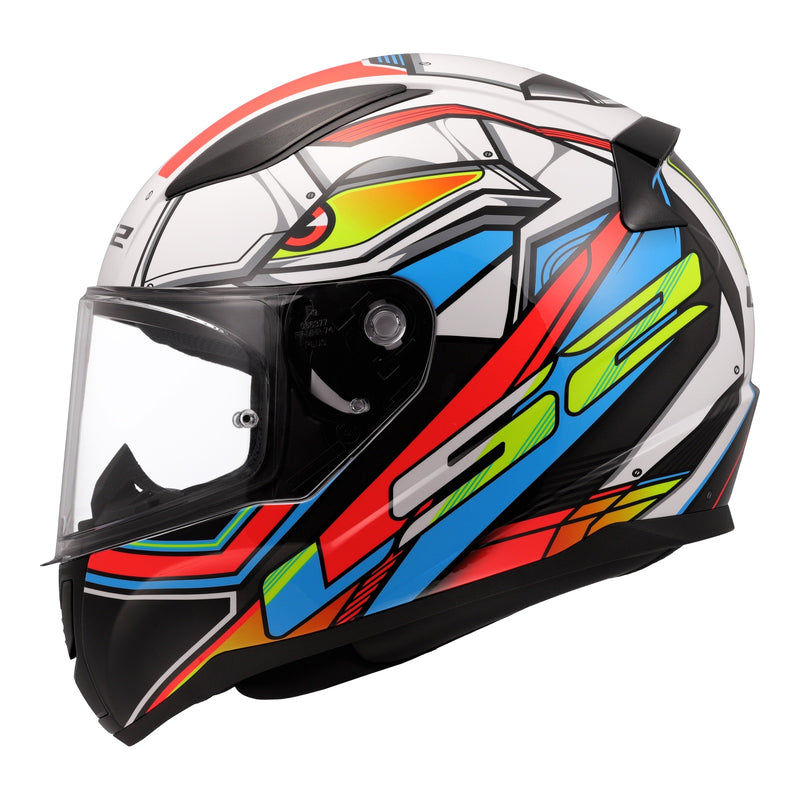 Load image into Gallery viewer, LS2 FF353 Rapid II XDron - White / Hi-Vis Orange / Blue