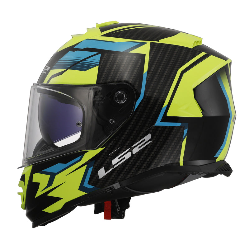 Load image into Gallery viewer, LS2 FF800 Storm II Tracker Helmet - Black / Hi-Vis Yellow 06
