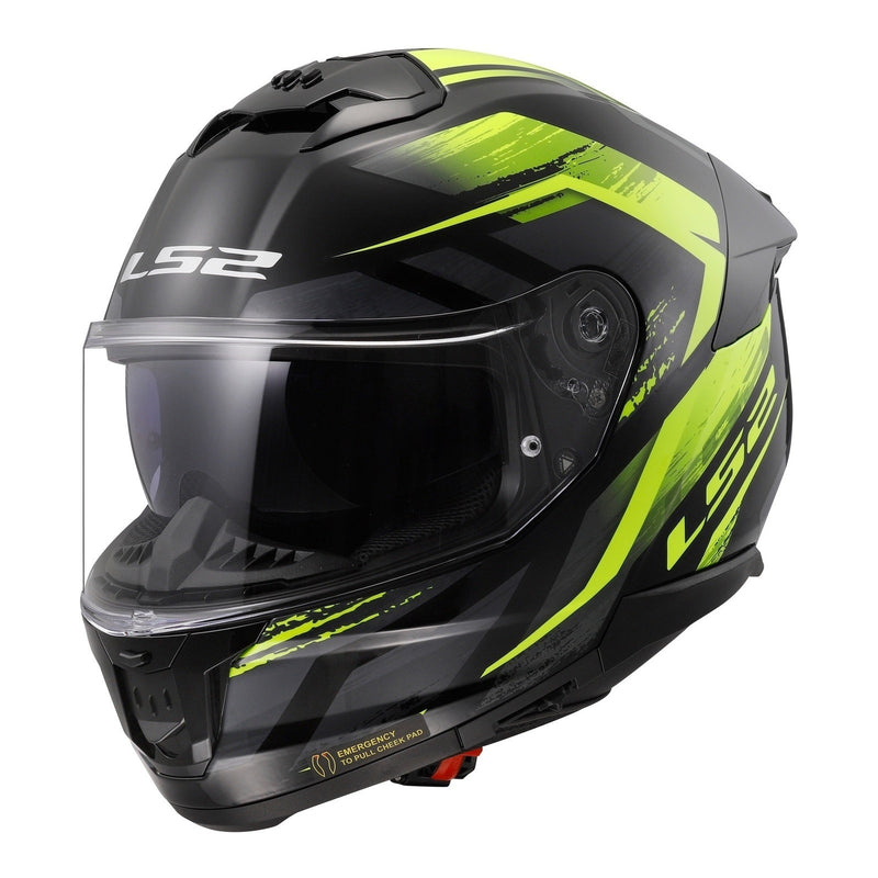 Load image into Gallery viewer, LS2 FF808 Stream II Fury - Black / Hi-Vis Yellow 06