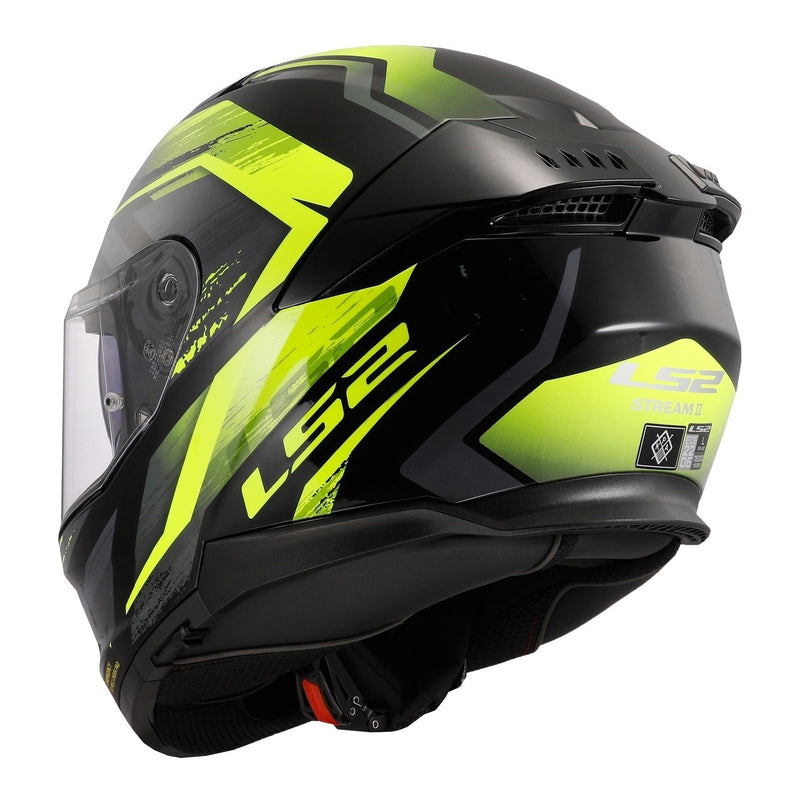 Load image into Gallery viewer, LS2 FF808 Stream II Fury - Black / Hi-Vis Yellow 06