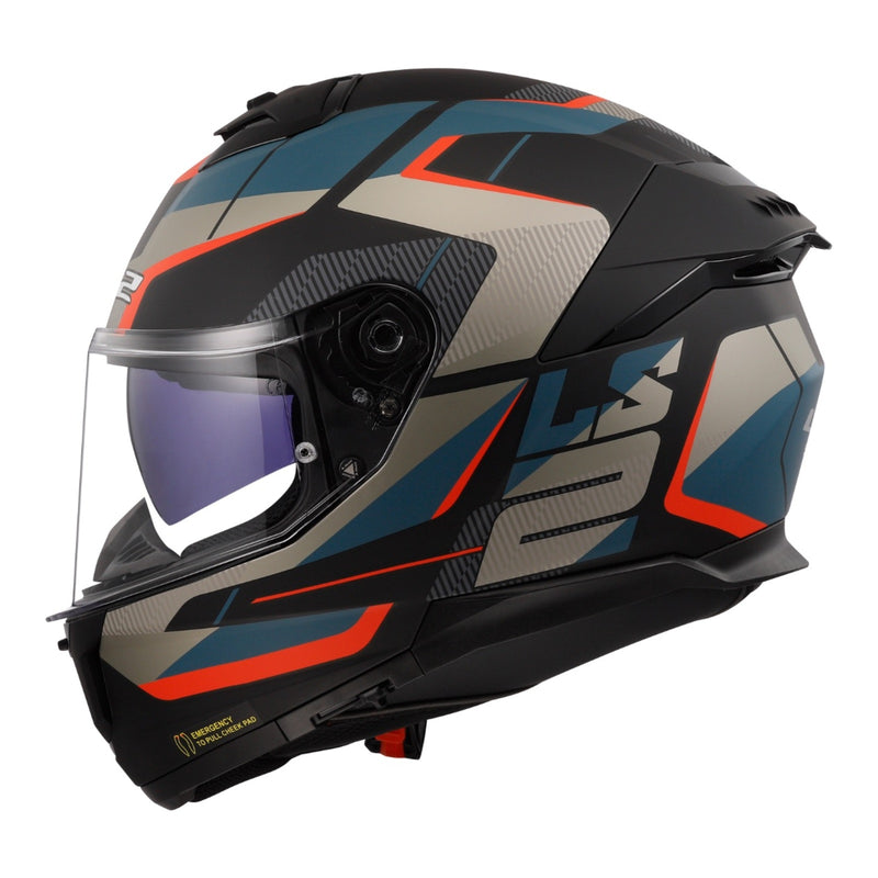 Load image into Gallery viewer, LS2 FF808 Stream II Road - Matte Black / Blue