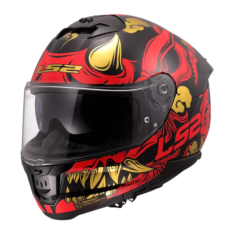 Load image into Gallery viewer, LS2 FF808 Stream II Helmet Drako - Black / Red 06