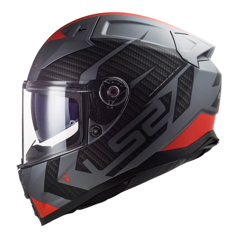 Load image into Gallery viewer, LS2 FF811 Vector II Splitter Helmets - Matte Titanium / Red
