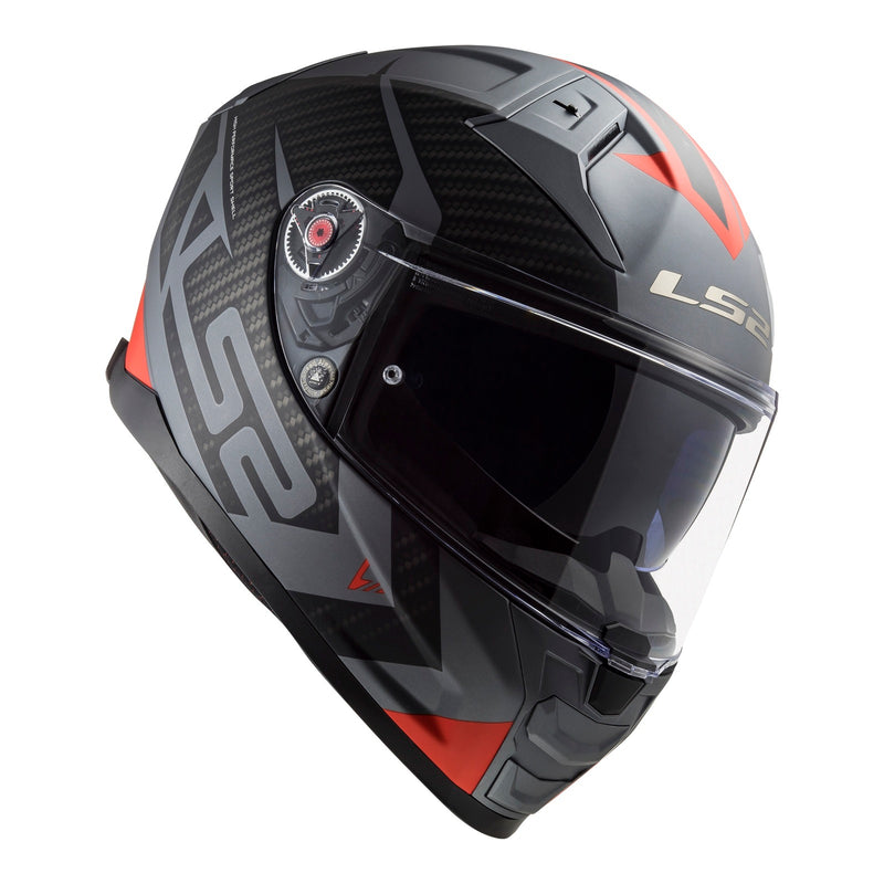 Load image into Gallery viewer, LS2 FF811 Vector II Splitter Helmets - Matte Titanium / Red