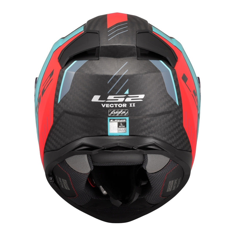 Load image into Gallery viewer, LS2 FF811 Vector II Carbon Grid Helmet - Red / Cyan
