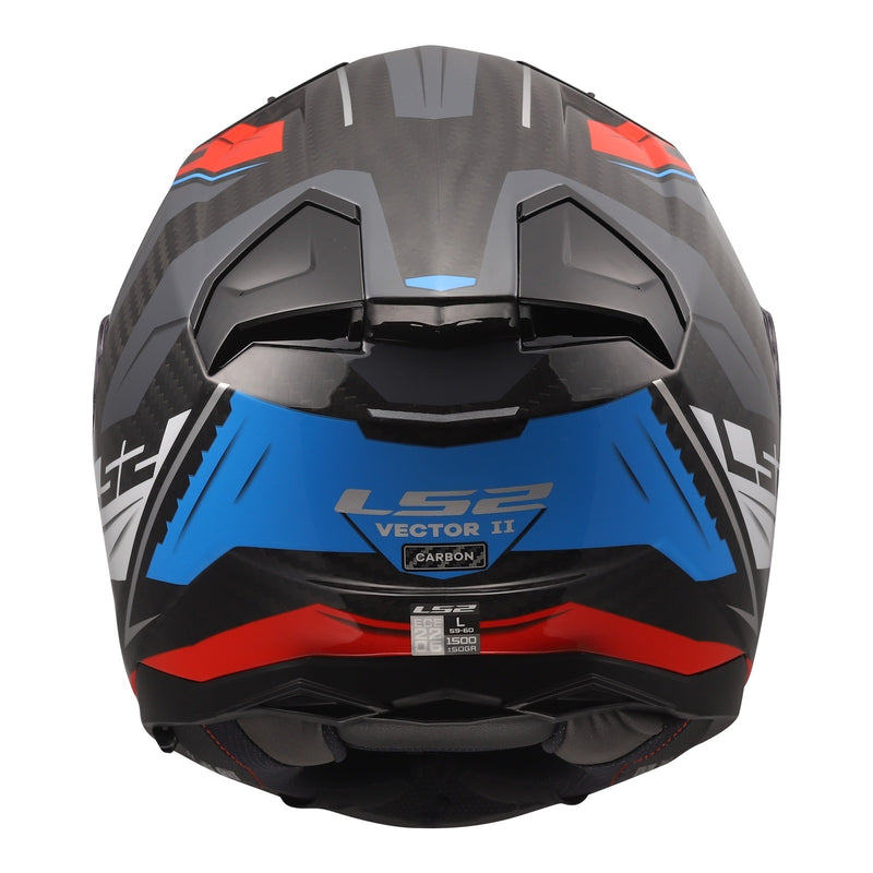 Load image into Gallery viewer, LS2 FF811 Vector II Carbon Savage Helmets - White / Blue / Red