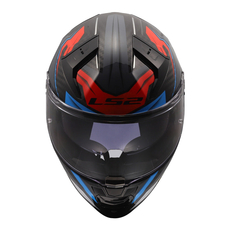 Load image into Gallery viewer, LS2 FF811 Vector II Carbon Savage Helmets - White / Blue / Red