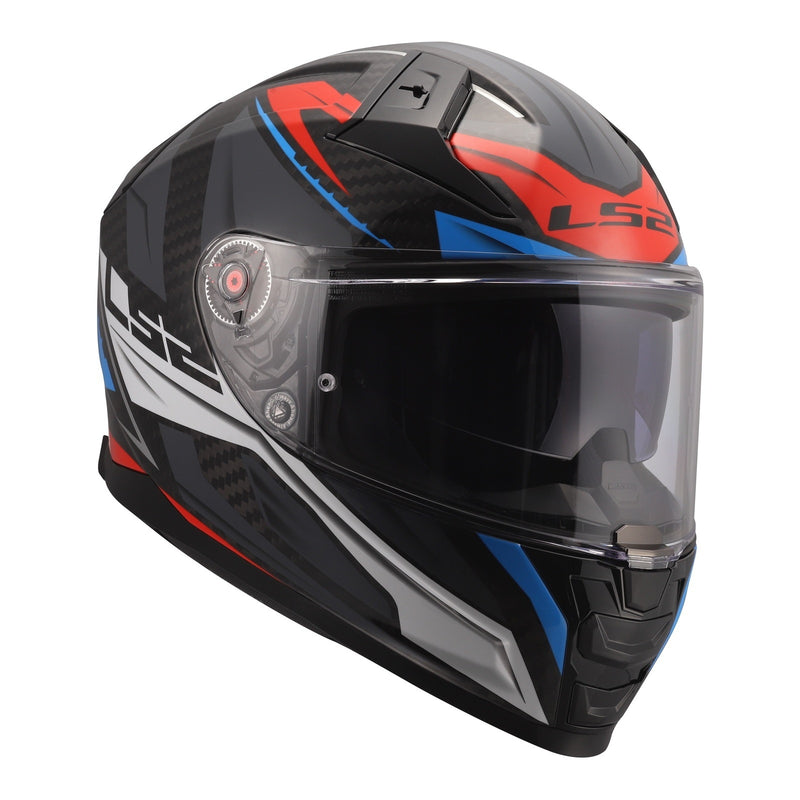 Load image into Gallery viewer, LS2 FF811 Vector II Carbon Savage Helmets - White / Blue / Red