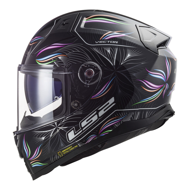 Load image into Gallery viewer, LS2 FF811 Vector II Tropical Helmet - Black / White