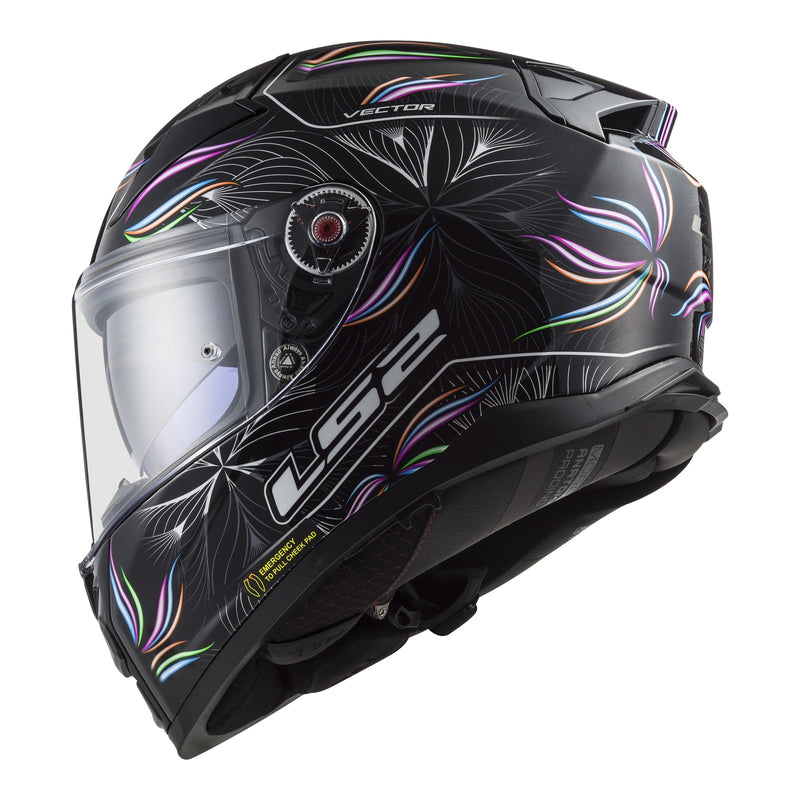 Load image into Gallery viewer, LS2 FF811 Vector II Tropical Helmet - Black / White