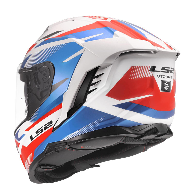 Load image into Gallery viewer, LS2 FF818 Storm III Komai Helmet - White / Blue / Red