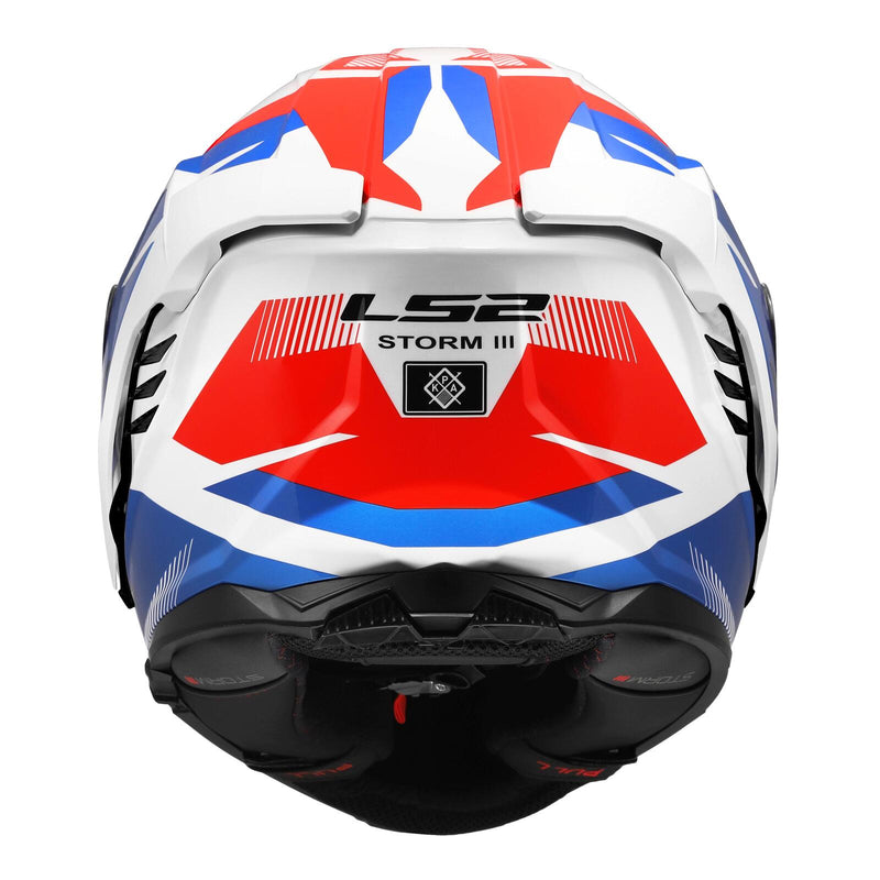 Load image into Gallery viewer, LS2 FF818 Storm III Komai Helmet - White / Blue / Red