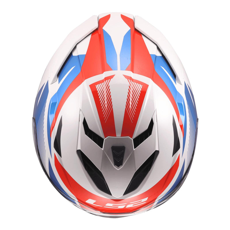 Load image into Gallery viewer, LS2 FF818 Storm III Komai Helmet - White / Blue / Red