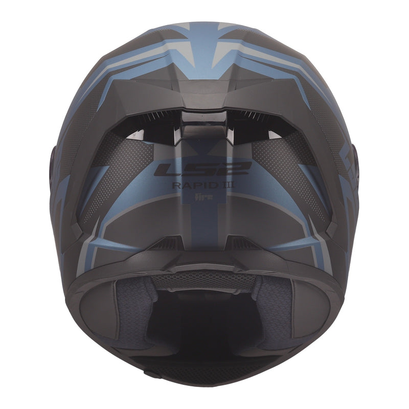 Load image into Gallery viewer, LS2 FF820 Rapid III Xtrem Helmet - Black / Blue Petrol