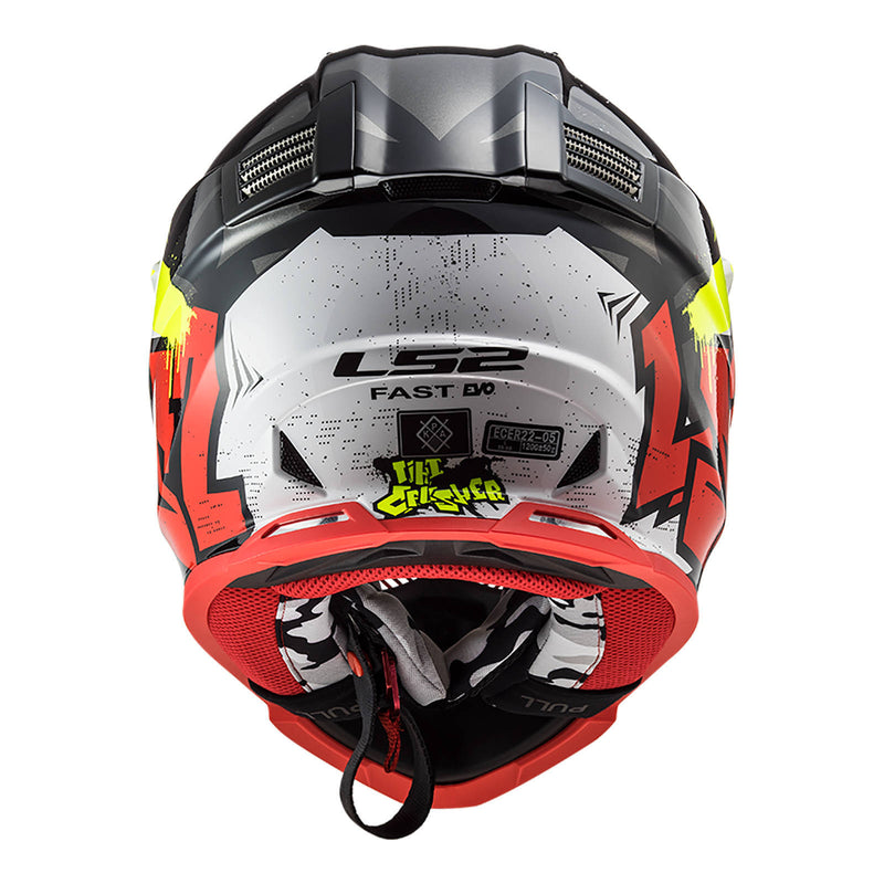 Load image into Gallery viewer, LS2 MX437J Fast Evo Crusher Mini Helmet - Black / Grey / Red